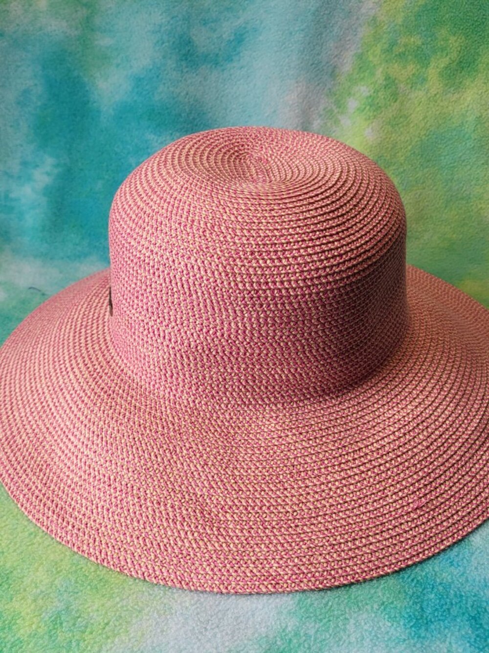 Betmar NY Pink Wide Brim Straw Sun Hat O/S